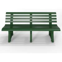 Banco de Jardín 3 Plazas 145x49x74cm Capacidad 240Kg Asiento Exterior Patio Terraza Verde - details 8