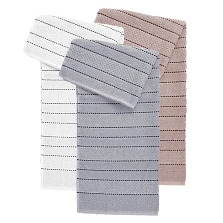 Set de 3 Paños de Cocina 100% Algodón en Colores Variados - 1