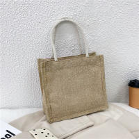 Pequeña bolsa de lino de gran capacidad fresca 2025 nueva bolsa de mano simple estudiante de dibujos animados bolsa de lona - details 11