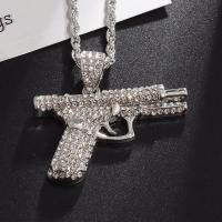 Cadena De Cuello Para Hombres Con Pendentivo De Pistola Y Submachine Gun Estilo Hip Hop Rock Joyería De Calle Versátil Para Regalo Y Fiesta - details 6