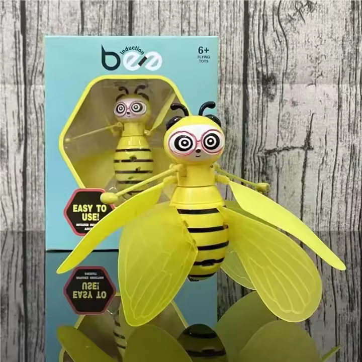Vehículo Volador de Abeja Pequeña Helicóptero de Luz Sensor de Gesto Juguete Recomendado para Niños - 1