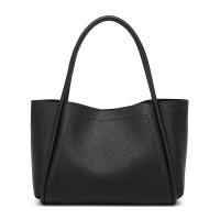 INS Bolso de mano suave retro elegante de inspiración coreana para mujer - Correa de hombro ajustable, cierre magnético, bolso espacioso para el trabajo, compras, regalo del día de la madre (marrón claro/rojo/negro), bolso vintage, accesorio sofisticado - details 4