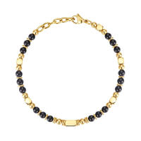 Pulsera Ajustable de Cuentas Naturales Turquesa y Amatista con Abalorios de Acero Inoxidable - details 1