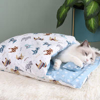 Cama de Mascotas Pequeñas Portátil para Interiores Zona de Dormir Cálida anti Anxiedad para Gatos Perros Pequeños - details 3