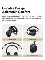 Baseus Auriculares Inalámbricos Bowie 10 Cancelación de Ruido, Latencia Ultra Baja de 0.06s, 120Hrs de Escucha, Cable Retráctil, Compatibles con Juegos - details 9