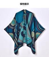 Nuevas líneas abstractas geométricas que unen a las damas otoño e invierno cálido chal dividido capa ropa de abrigo bufanda decorativa - details 1