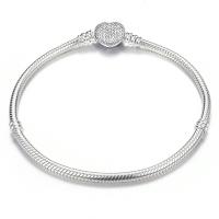 Pulsera Simple de corazón de amor de circón de Plata, fabricación de cuentas DIY, compatible con pulseras Pandora originales, regalo de joyería fina - details 2