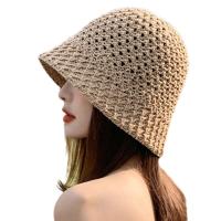 Sombrero de Playa de Paja con Dobladillo Ancho Sombrero de Verano Floppy para Mujeres - details 0