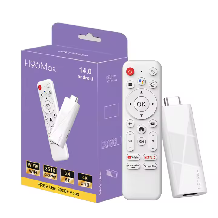 2025 Nuevo H96 MAX RK3518 Mini TV Stick Android 14 Smart TV Box 2GB 16GB Wifi6 BT5.4 4K HD Reproductor Multimedia con Google Voice 2.4G 5G TV Stick - 1