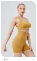 Conjunto de Yoga Sin Costuras para Mujer Ropa Deportiva de Color Sólido - details 0
