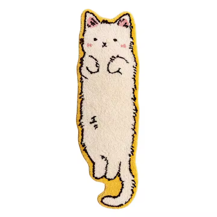 Lindo estilo insfeng gato alfombra de dormitorio de peluche en forma especial sofá de Sala de estar alfombra de niños alfombra de habitación antideslizante manta de cama - 1