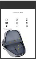 Mochila de negocios para hombre, versión coreana, bolsa de viaje de moda, mochila informal para estudiantes, minimalista y a la - details 4