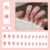 24pcs Uñas Postizas De Acrílico UV Gel Tamaño Oval Y Almendra Extensión De Uñas Cortas Sistemas De Tiras De Uñas Falsas - details 1