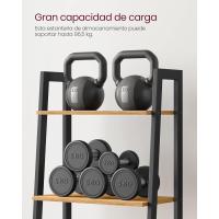 Estantería de 5 Niveles, Librería Industrial, Fácil de Montar, para Salón, Dormitorio, Cocina, Marrón Rústico y Negro LLS45X - details 42