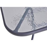 Mesa de Jardín Exterior de Metal Rectangular con Borde Curvado Capacidad de 70kg Vidrio Templado - details 7