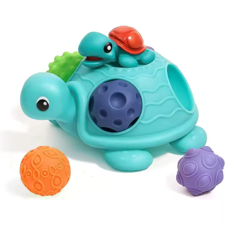 Bolas sensoriales para bebés, juguetes Montessori para bebés de 6-12 meses, bolas sensoriales, dentición sin BPA, 1-3 - 1