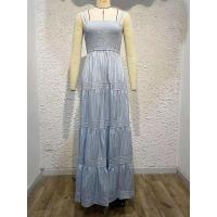Vestido casual de moda primavera-verano con tirantes finos a rayas para mujer - details 25
