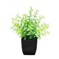 Mini bonsái Artificial, planta falsa con maceta, adornos en maceta, planta Artificial de eucalipto en maceta, decoración de jardín - details 3