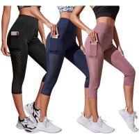 Pantalones cortos deportivos para mujer, pantalones cortos de cintura alta con bolsillos laterales para correr, yoga, gimnasio y secado rápido - details 0