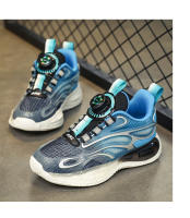 Zapatillas deportivas azules luminosas de malla con botones giratorios para niños - details 21