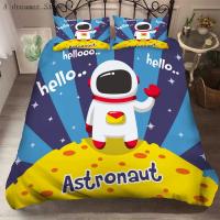 Juego de funda nórdica de dibujos animados para niños, ropa de cama con estampado de astronauta, tamaño King y Queen - details 1
