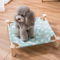 Cama extraíble y transpirable para mascotas, hamaca portátil con marco de madera, sofá de lona para cachorros y gatos, Verano - details 1
