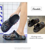 Camuflaje de coco agujero zapatos 2025 nuevas sandalias zapatos de playa de los hombres saliendo zapatos de viaje casual bolsa cabeza sandalias hombres - details 6
