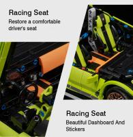 Bloques de construcción de coche deportivo de carreras de alta tecnología, modelo de carreras famoso, juguetes para niños, regal - details 4