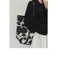 Air Fly bolsa de cubo de punto nueva tinta blanca y negra china bolsa de hombro nicho bolsa de viento perezoso moda de alto sentido - details 11