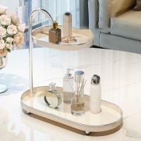 Estante de almacenamiento de maquillaje de 2 capas de plástico, estante de almacenamiento de cosméticos impermeable para ahorro de espacio, gran capacidad a prueba de humedad - details 6