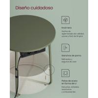 Mesa Lateral Redonda Moderna Espaciosa para Sala de Estar, Dormitorio, Mesita de Noche - details 5