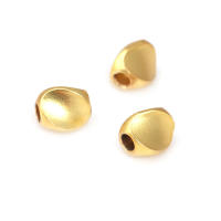 20 piezas, 4,5 MM, 6MM, 18K, Color dorado mate, latón, pulseras trenzadas lisas, cuentas espaciadoras, accesorios de joyería - details 6