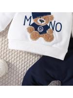 Conjunto de Ropa para Bebé de 3 a 24 Meses Camiseta de Manga Larga con Estampado de Osito de Dibujos Animados Pantalones Azules Marinos Juego de Ropa Infantil - details 4