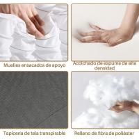 Sillón de Masaje Silla Relax Butaca Sofá Ajustable de Relajación con Función Reclinable para Sala de Estar y Dormitotio Gris - details 7