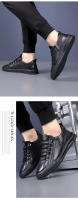 Transpirable nuevos zapatos negros pequeños de cuero suave para hombres zapatos de moda zapatos de tablero versátiles - details 8