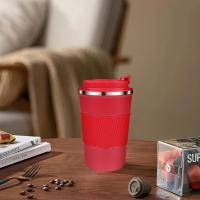 Taza de Café Roja de 380mL Termo de Acero Inoxidable 304 Portátil Antibacteriano para Coche - details 2