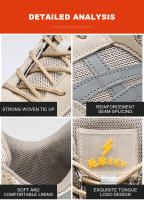 Zapatos De Seguridad Para Hombre Y Mujer 2024 Suela Antipinchazos Indestructible Transpirable Con Punta De Acero Botas De Trabajo Con Malla Tamaño True Fit - details 14