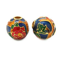 Pulseras de Abalorios de Dáfodil de Brasso con Pintura de Aceite 4PCS Accesorios de Joyería DIY Hechos en China - details 3