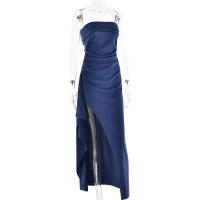 Vestido de falda plisada estampado elegante de moda con cuello en V de manga corta para mujer - details 28