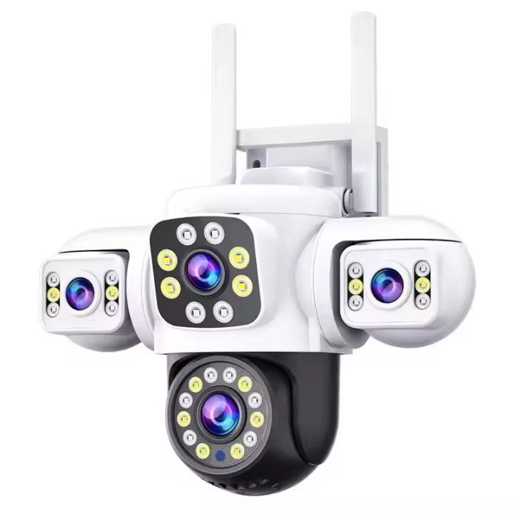 Cámara de Seguridad IP 6K12MP Zoom 4X Giratoria Tres Lentes Pantalla de Aplicación Inalámbrica - 1