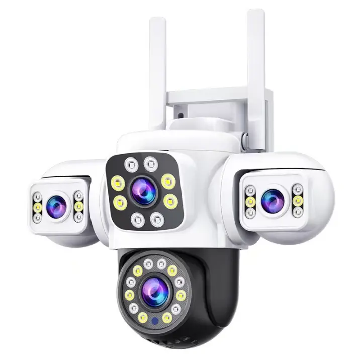 Cámara de Seguridad IP 6K12MP Zoom 4X Giratoria Tres Lentes Pantalla de Aplicación Inalámbrica - 1