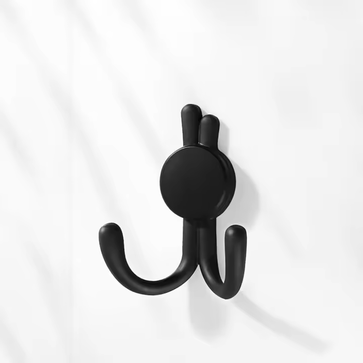 Gancho para ropa de conejo ligero portátil, forma creativa, ganchos dobles bonitos, eslinga práctica para colgar en la pared de dibujos animados para entrada - 1