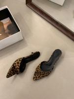 Sandalias Planas de Moda para Mujer Estampado de Leopardo Novedad con Falda - details 6