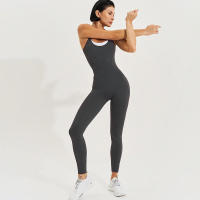BUNO-Conjunto de ropa deportiva de Yoga para mujer, pelucas de Fitness, mono deportivo con correa de una pieza, monos de entrenamiento sin mangas, chándal, ropa de gimnasio - details 8