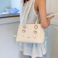 Bolsos de hombro con cinta de gama alta para ocio, mochila versátil de cuero PU con pajarita, bolsos de mano dulces de gran capacidad para mujeres y estudiantes - details 2