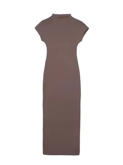 Vestido de verano a media pierna negro de manga corta a la moda para mujer 2024 - 1
