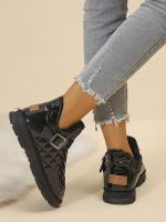 Botas cálidas de nieve para mujer, botines de felpa con hebilla, invierno, 2023 - details 23