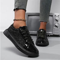 Zapatos deportivos planos informales para mujer, zapatillas deportivas con cordones a la moda para mujer - details 3