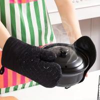 Manoplas de silicona y almohadillas térmicas para horno, mitones gruesos resistentes al calor y almohadillas térmicas para asar, hornear, cocinar, asar, calentar, 4 Uds. - details 7