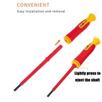 10PCS Destornillador Magnético Alta Dureza Extraíble Ciruela Hoja Destornillador Electricista Profesional Set - details 4